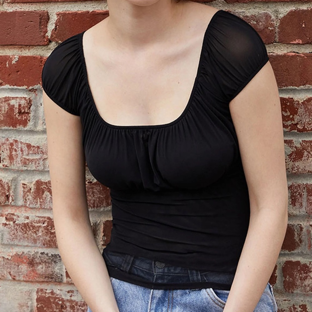NWT Ruched Brandy Top